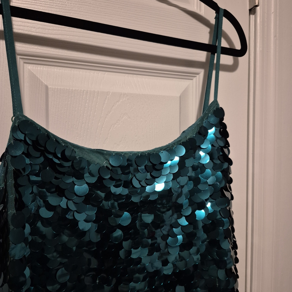 a new day Teal Sequin Skirt - Picture 3 of 4